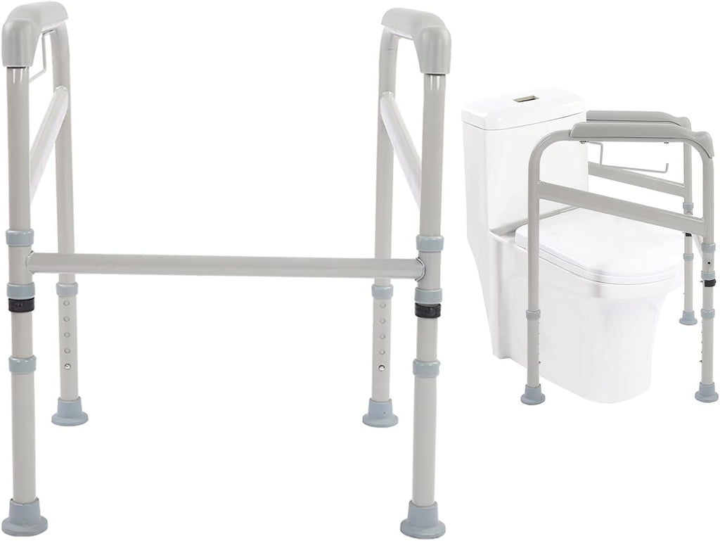 Safety Adjustable Hand Rail Disabled Grab Aid Disability Support Toilet Bar for Bathroom Use with Height and Width Adjustable Armrests