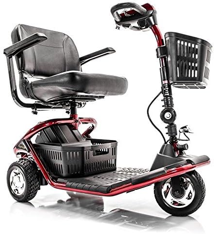 LiteRider 3-Wheel Folding Travel Mobility Scooter Red