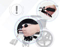Practical Wheelchair,Folding Portable Trolley,Travel Portable,with Handbrake Push Type Auxiliary Walking Device,Suitable for Adults and People with Disabilities Durable/red / 92 X 57 X 85 cm
