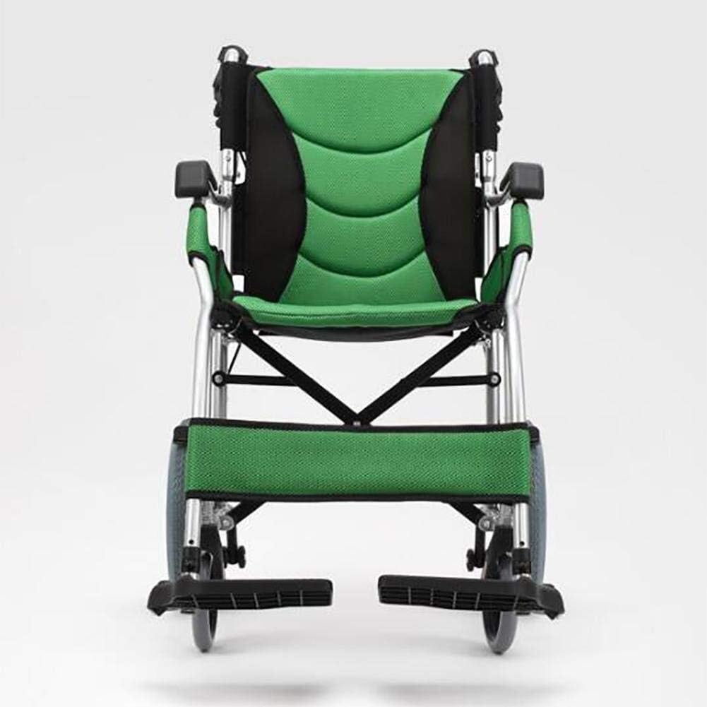 Wheelchair Fold Light Portable Aluminum Alloy, Travel Aircraft Disabled Trolley Old Man Scooter,Portable
