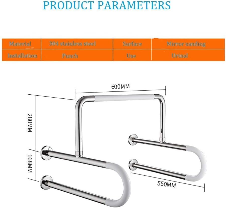 Bathroom Grab Bars Toilet Barrier-Free Handrail, Safety Grab Bar Rail, Safety Frame Shower Rail for Disability Aid and Seniors