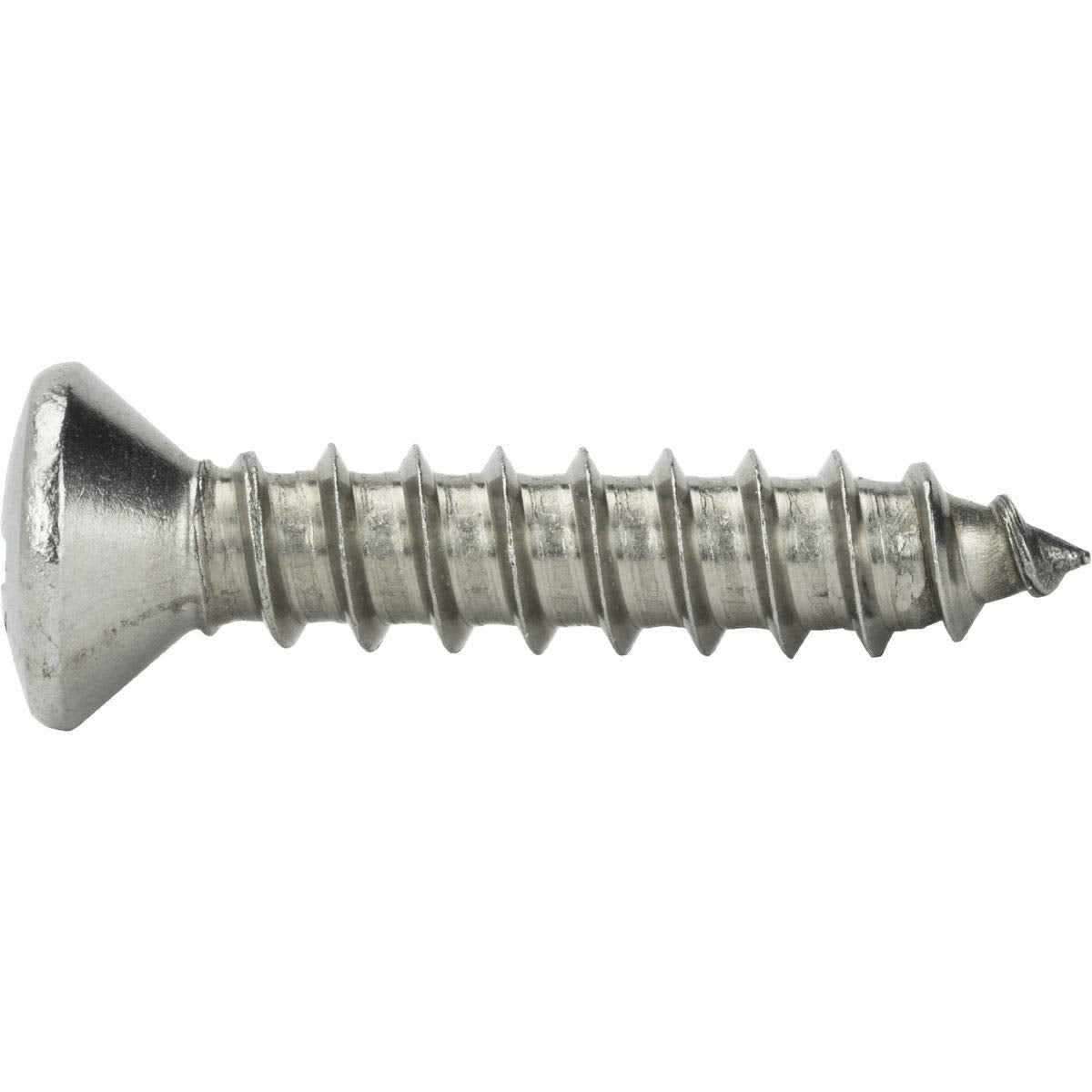 #14 x 3/4 Self Tapping Sheet Metal Screws Oval Head Stainless Steel Qty 1000