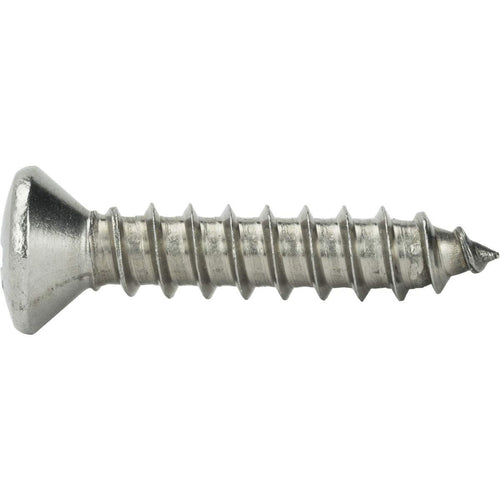 #14 x 3/4 Self Tapping Sheet Metal Screws Oval Head Stainless Steel Qty 1000