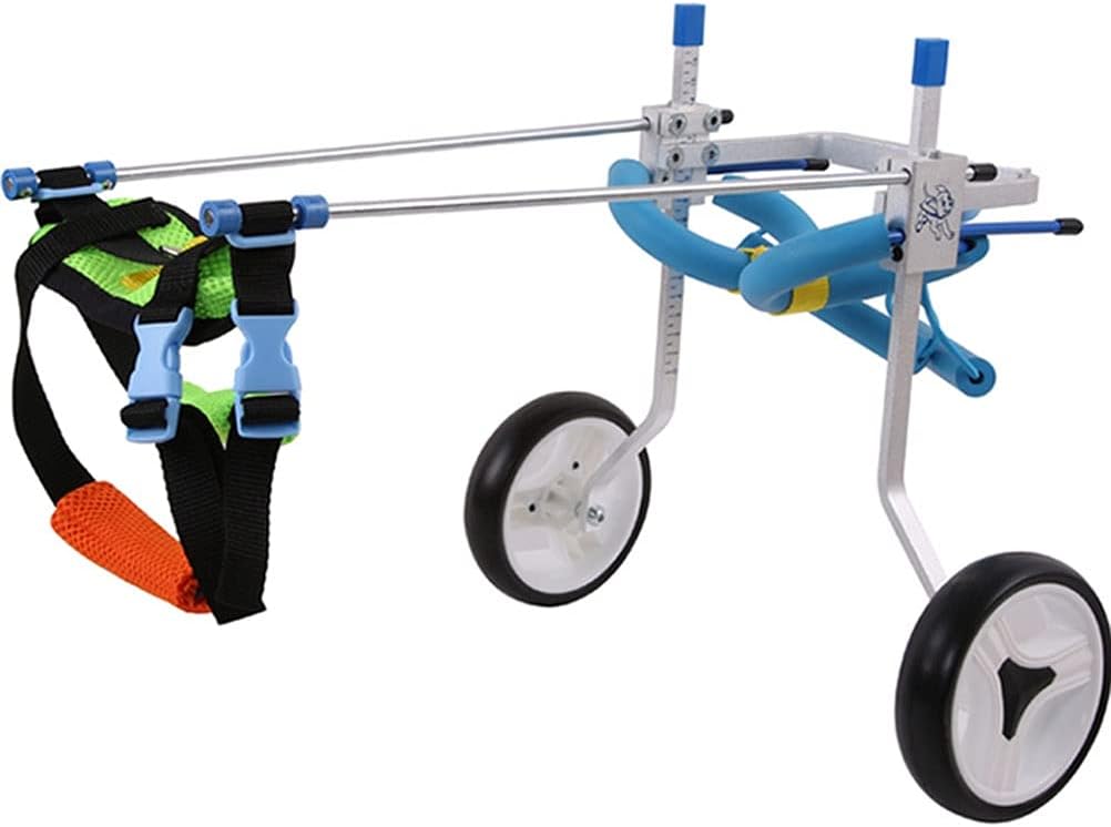Pet Wheelchairs, Dog Wheelchairs, Hind Legs And Limb Injuries of Pets, Disability, Paralysis, and Injuries. Support Assisted Rehabilitation Exercise Scooter With Two Wheels Adjustable. ( Size : XXS )