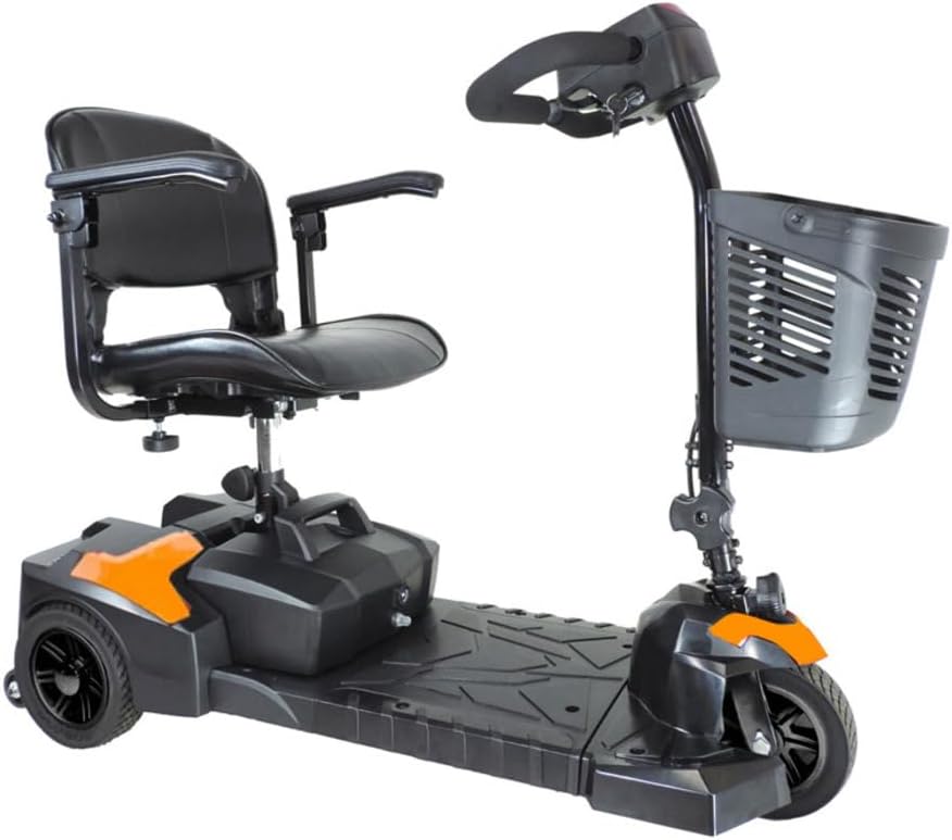Drive Medical Scout Compact Travel Power Scooter, 3 Wheel, Orange