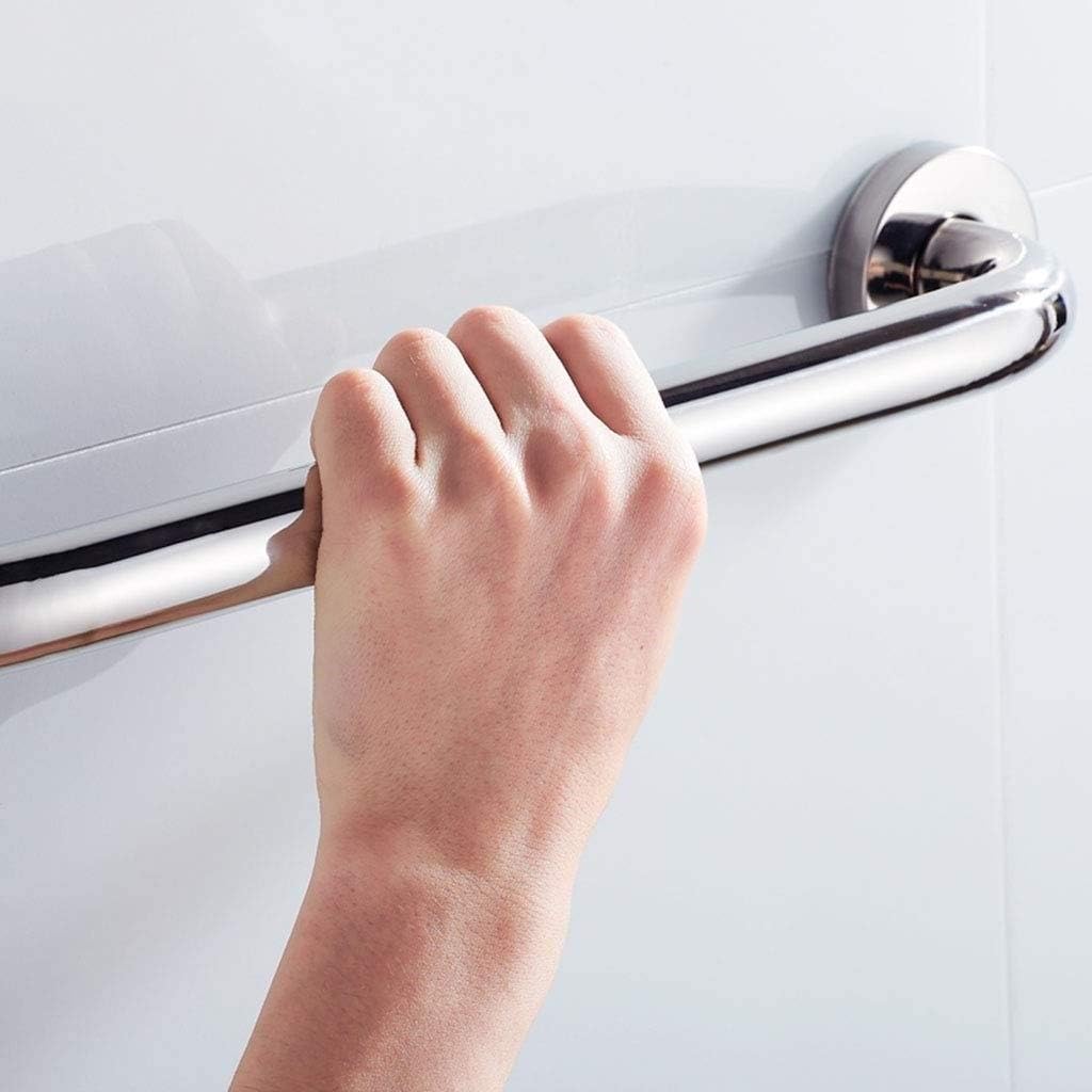 Bathroom Grab Rails Hand Rail Disability Aids Safety Grab Bar 16-Inch Shower Grab Bar, Safety Handrail, Polished Chrome Grab Bar (Silver 30Cm)