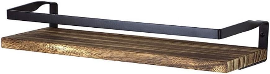 VIDI Floating Shelf Wall Mounted, Rustic Wood for Bathroom Kitchen, Decor Storage Towel Bar