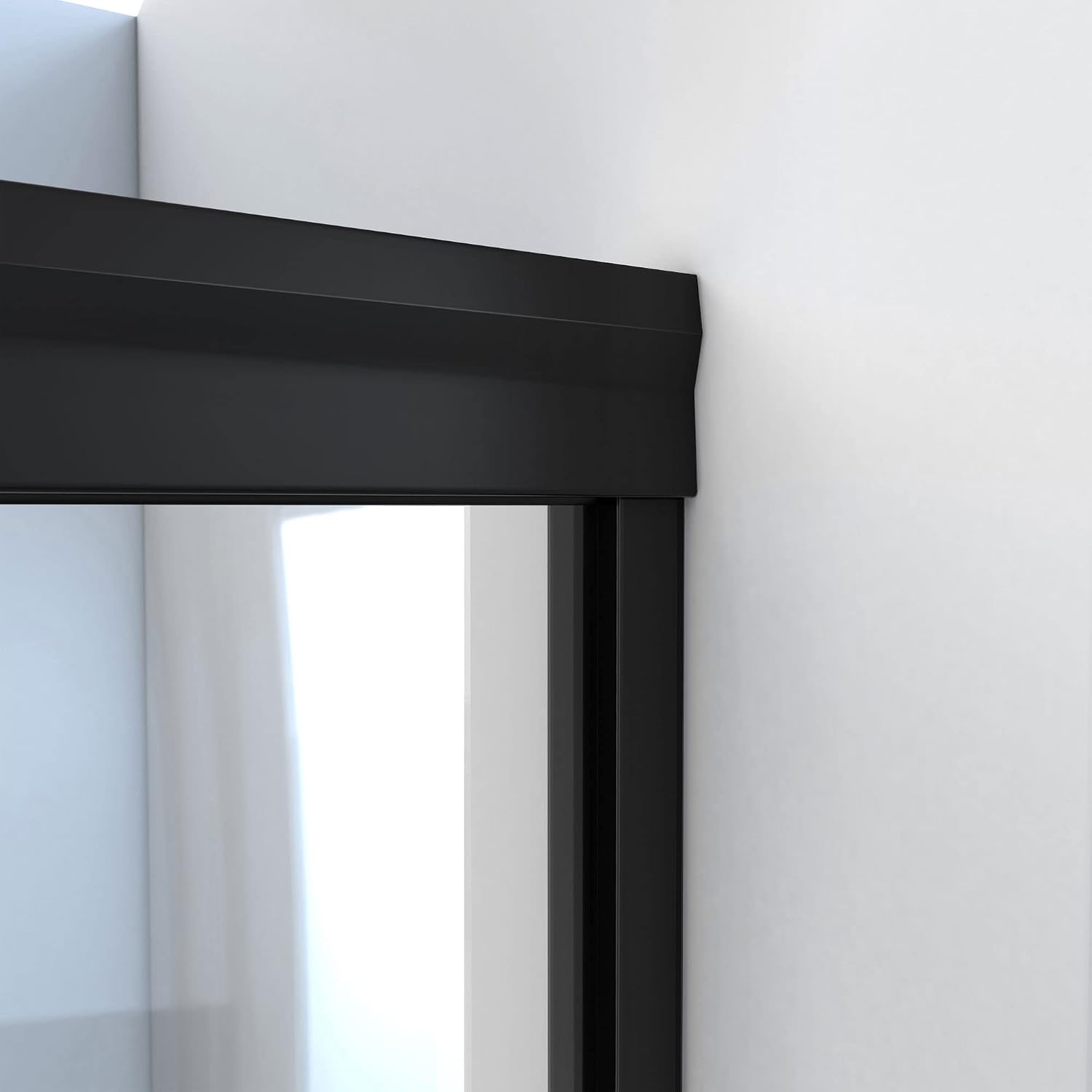 DreamLine Alliance Pro BGX 56-60 inch W x 70 3/8 inch H Semi-Frameless Bypass Shower Door in Matte Black and Clear Glass