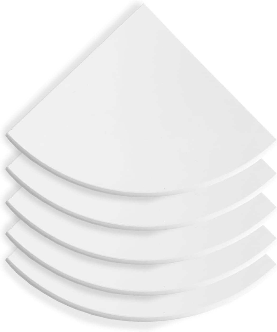 Marble Object Premium White Corner Shelf 9' Polished Shower Shampoo Holder White Stone Bathroom Caddy (5)