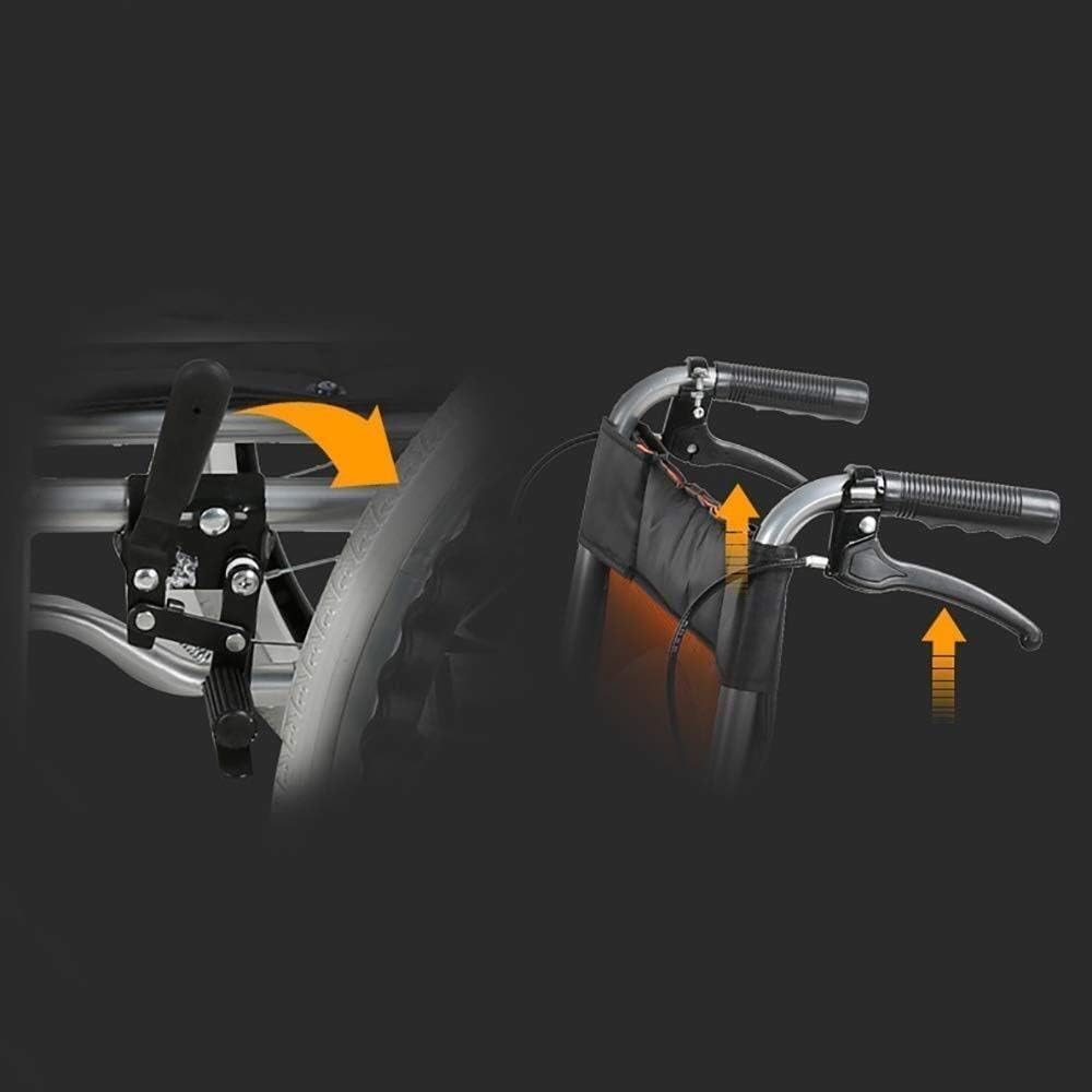 Folding Portable Belt Toilet/Multi-Function Portable Ultra-Light Disabled Elderly Trolley Wheelchair/Elderly Scooter