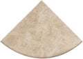 Tenedos Premium Quality Durango Cream Filled and Honed Ivory Light Travertine Bathroom Corner Shower Shelf 9'' (Pack of 2)
