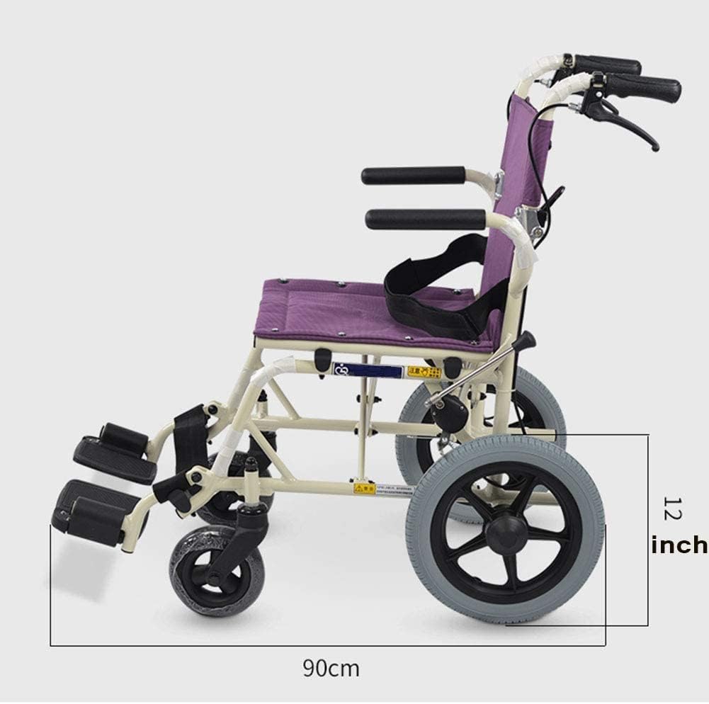 Wheelchairs Folding Lightweight Non-Slip Handle Portable Old Man Scooter Suitable for Travel