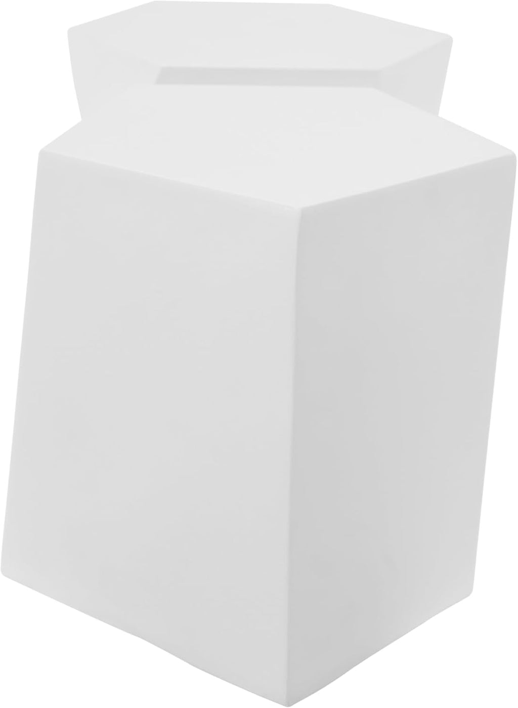 Christopher Knight Home Skyles Coffee Table Set of 2, Geometric Lightweight Concrete Patio End Table, Contemporary Home Decor, Flexible Indoor Outdoor Coffee Tables, No Assembly Required, White