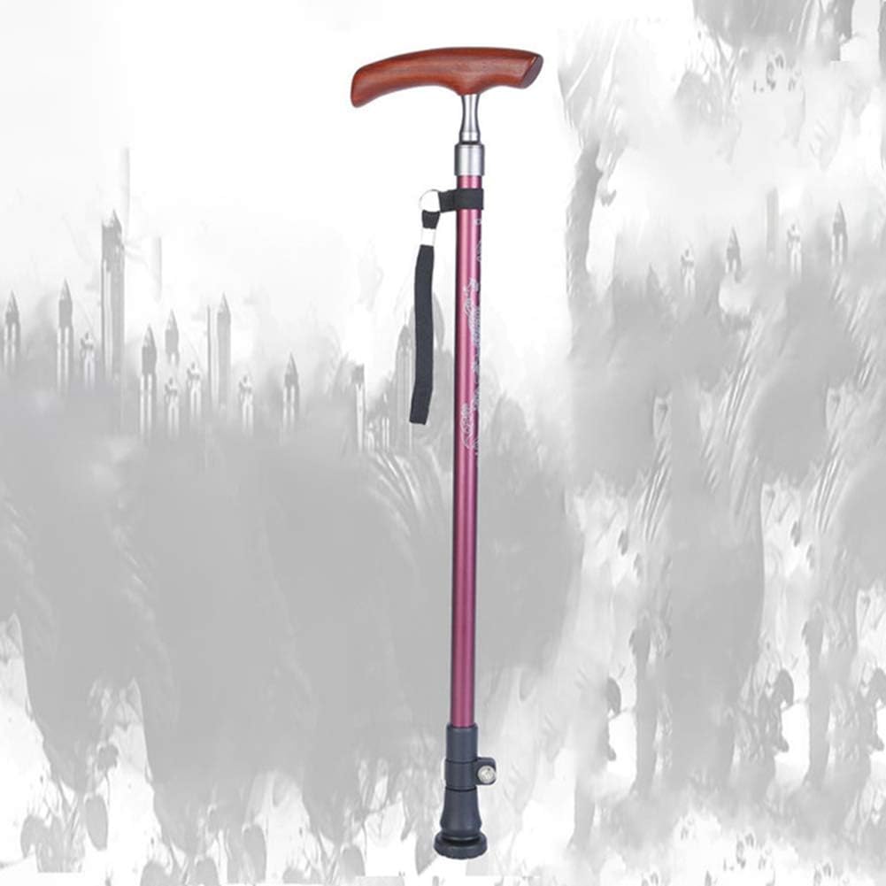 Walking Stick Walkers for seniors Rollator Walker, Walking Cane - Adjustable Walking Stick - Crutches - Lightweight Aluminum Offset Cane with Handle and Wrist Strap - Ideal Daily Living Aid for Limite