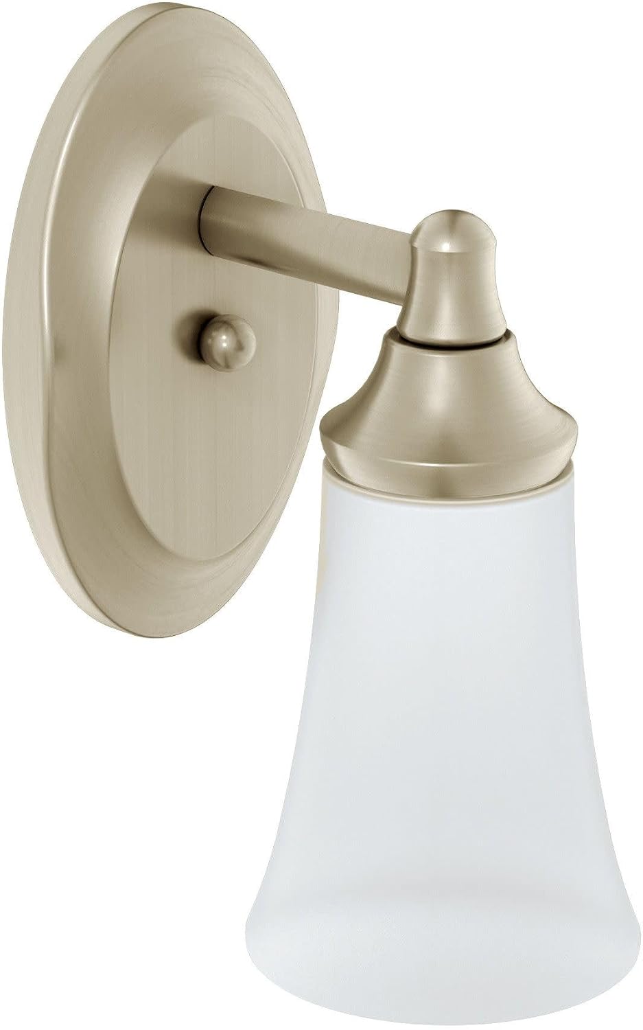 Moen YB2861ORB Eva 1-Light Dual-Mount Bath Bathroom Vanity Fixture with Frosted Glass, Oil Rubbed Bronze