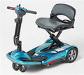 EV Rider Transport M - Compact Lightweight Manual Folding Mobility Scooter - Lithium Battery - Airline Approved - 42 lbs Total (Blue)