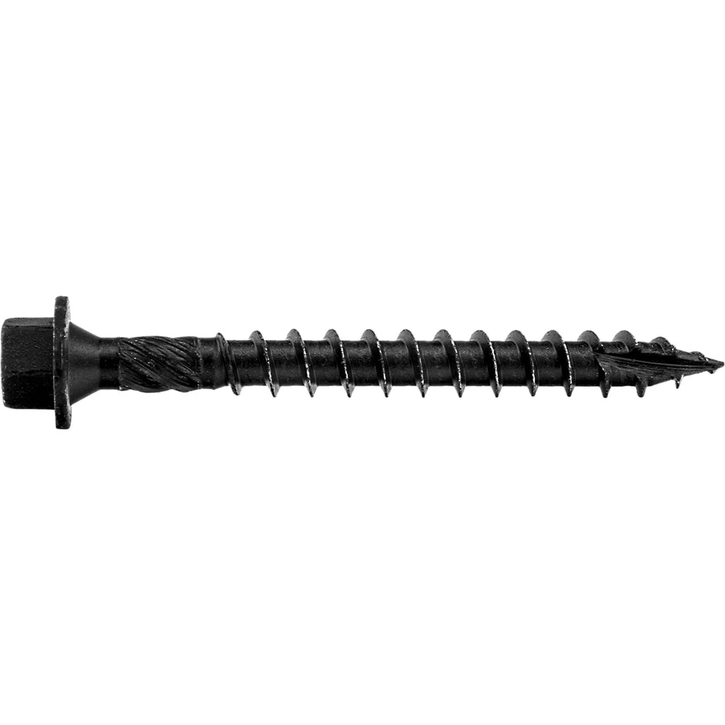 Jake Sales #14 X 2-1/2' Heavy Duty Black Timber/Log/Landscaping Wood Screws - Exterior Coated Heavy Duty Screws. 9 x 5 Pound Boxes - ~1,773 Screws