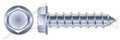 (3000 pcs) #14 X 3/4', Self-Tapping Sheet Metal Screws, Type A, Hex Indented Washer Head, Steel, Zinc Plated