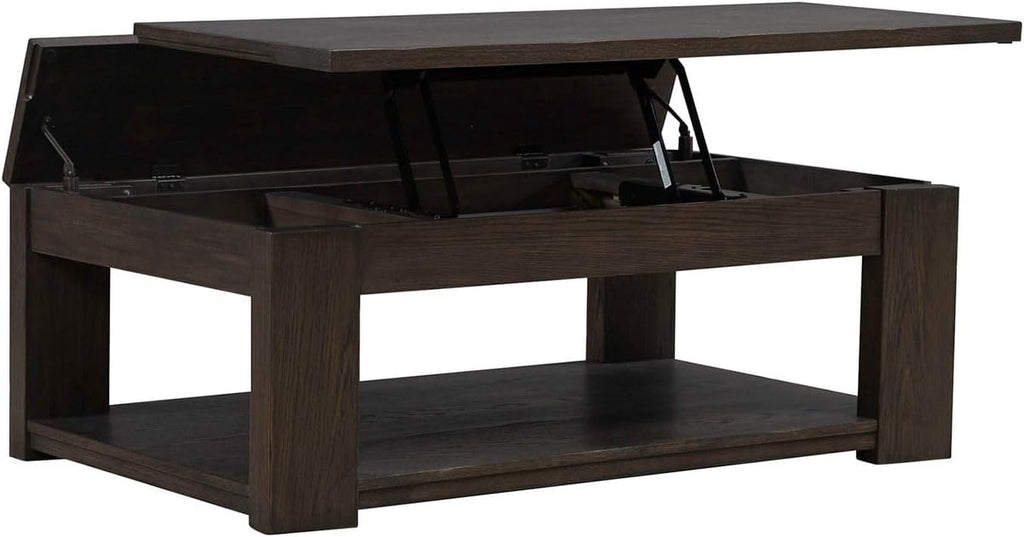 Liberty Furniture Lennox Hill Living Room Lift Top Cocktail Table - Bark