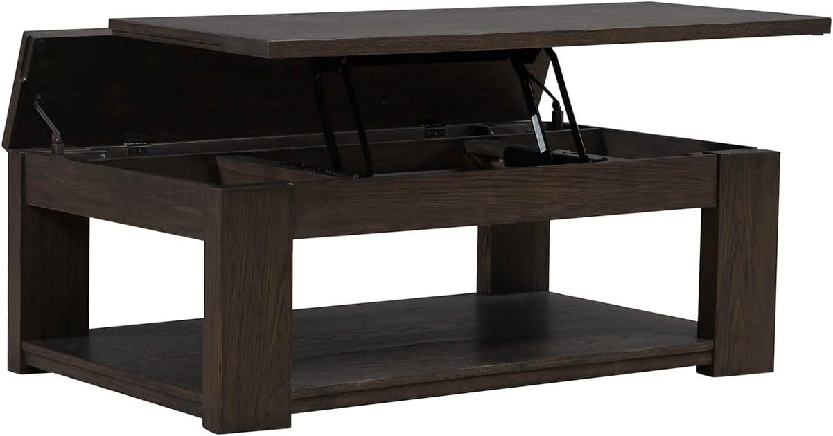 Liberty Furniture Lennox Hill Living Room Lift Top Cocktail Table - Bark