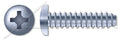 (3000 pcs) 1/4'-14 X 3/4', Self-Tapping Sheet Metal Screws, Type B, Pan Phillips Drive, Steel, Zinc Plated