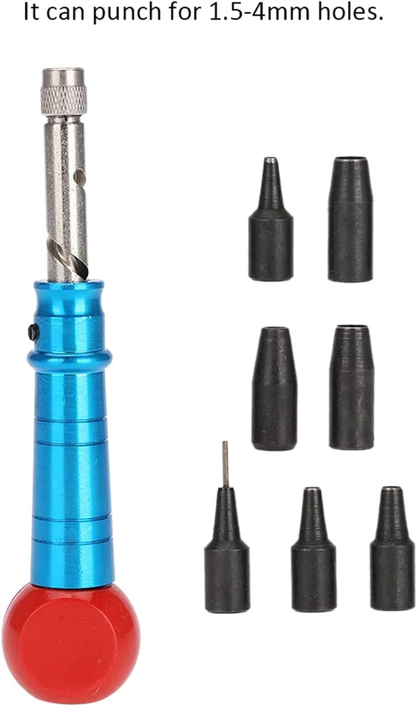 Leather Craft Watch Strap Band Belt Punching Tool Hole Puncher Punch Set 1.5-4mm Repair Accessory for Watchmaker