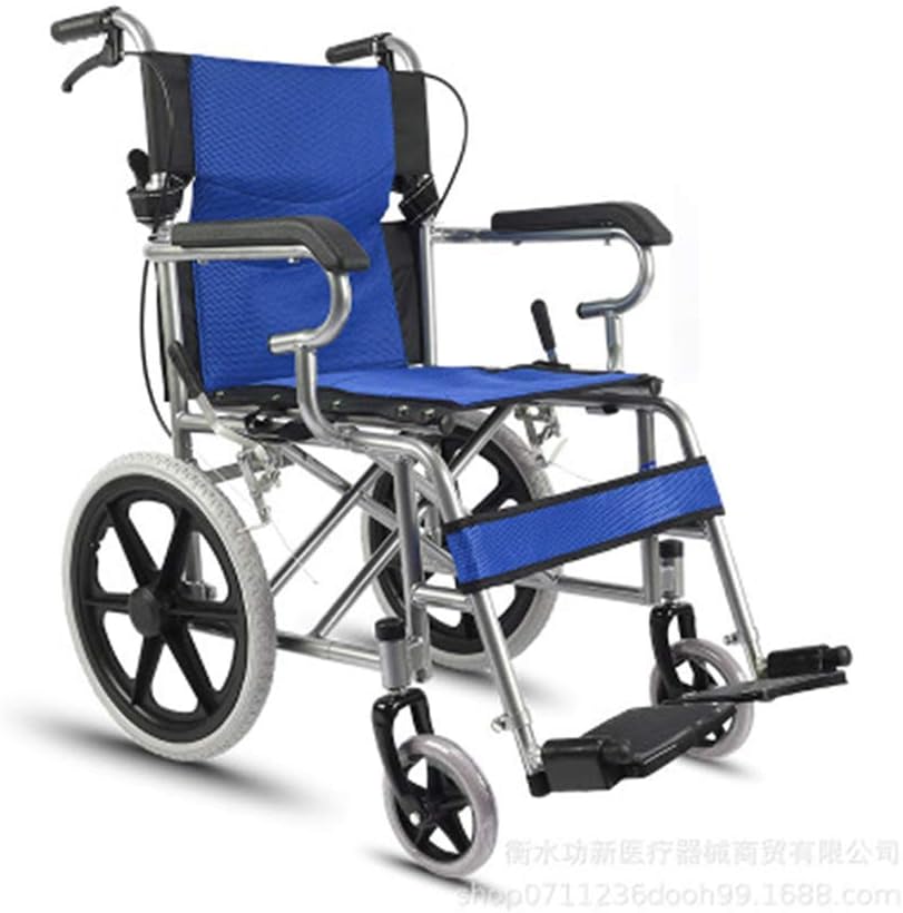 Wheelchairs Folding Wheelchair Transport Motorized Permanent Table Swinging Pedals Elderly Children Scooter Folding Car Travel,Blue