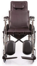 Wheelchair High Back Steel,Lying with Removable Dining Table Rear Storage Bag Elderly/Disabled Scooter,portable