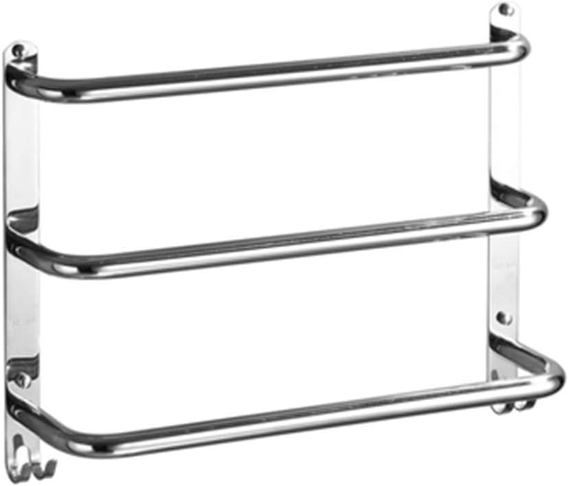 Double-Layer Yellow Multifunctional Wall-Mounted Towel Rack with Brass and Solid Wood Nail-Free Glue Installation-Length 60CM Wall Mounted Towel Bar Hanging for Kitchen Bathroom Cupboard (90cm)