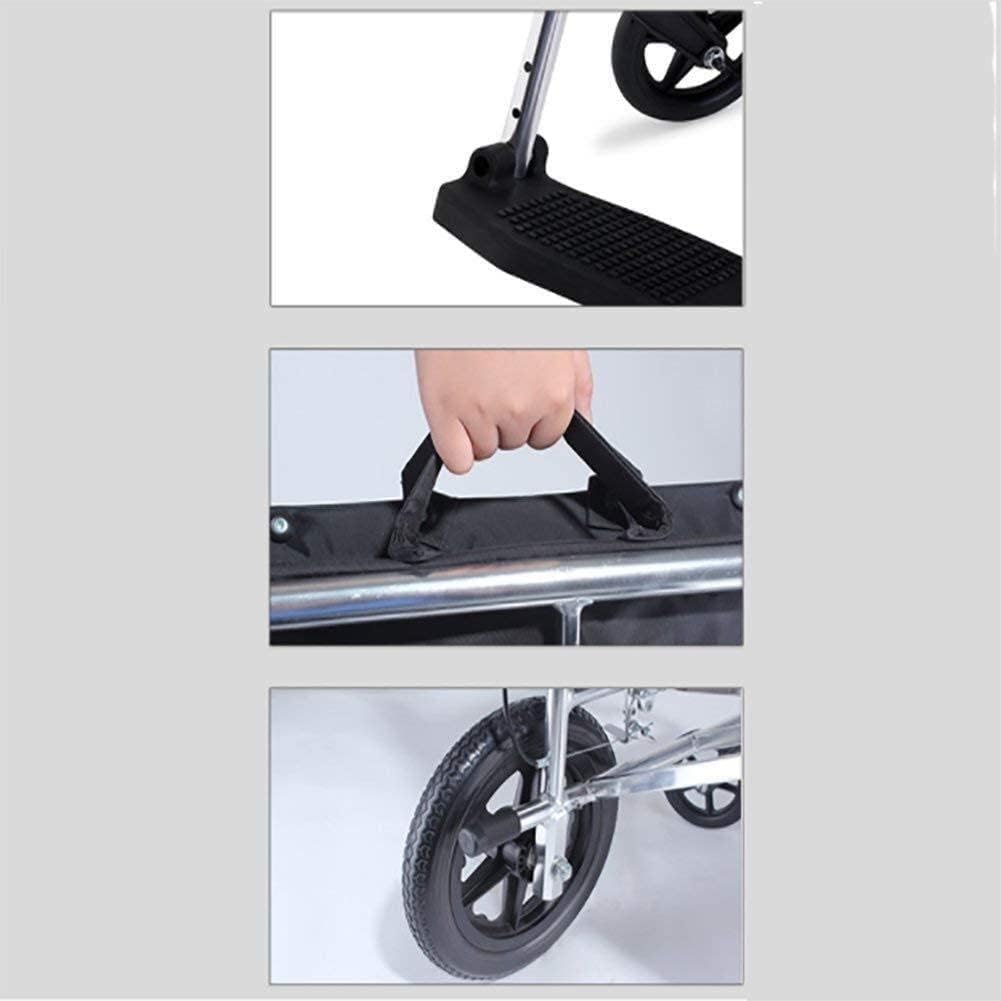 Wheelchairs Luxury Self-Propelled Wheelchair Transport Wheelchair Folding Portable Ultra-Luxurious Lightweight Chair Disability Ambulance Seat-Flat Tires