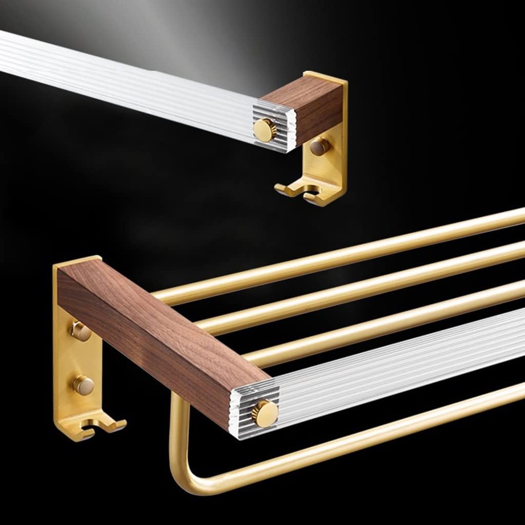 Towel Bars Acrylic Bar, Light Solid Wood Bathroom Accessory Set, Wall Mounted Accessories Kit Hardware(Bath Towel Rack)