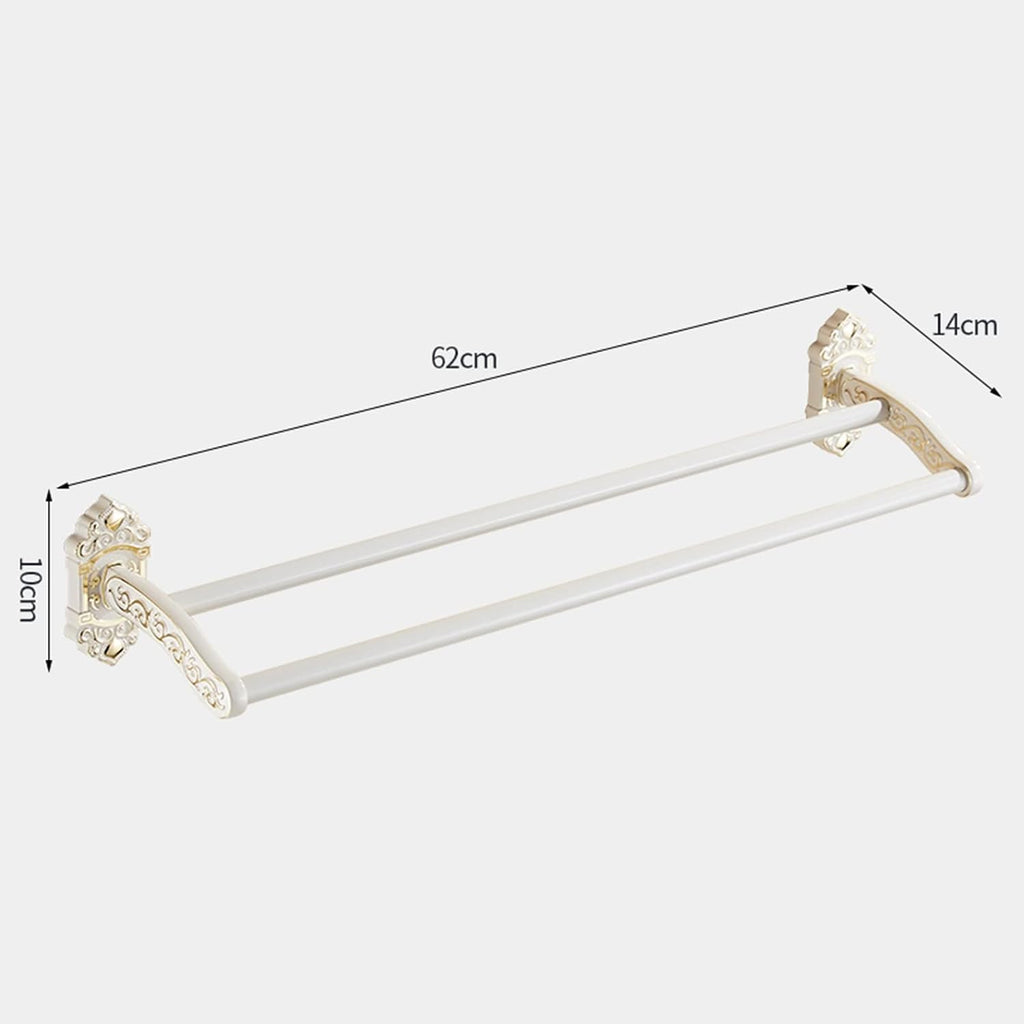 Towel Rack Towel Holder Wall Mounted Towel Bar Self Adhesive Towel Rack No Drilling Anti-Rust Space Aluminum Used in Toilets and Toilets/White A