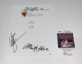 RALPH MACCHIO WILLIAM ZABKA & MARTIN KOVE SIGNED THE KARATE KID MOVIE SCRIPT JSA COA