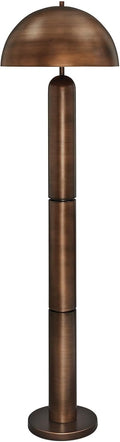 Signature Design by Ashley Wendfield Industrial Metal Floor Lamp with Dome Shade, Metallic