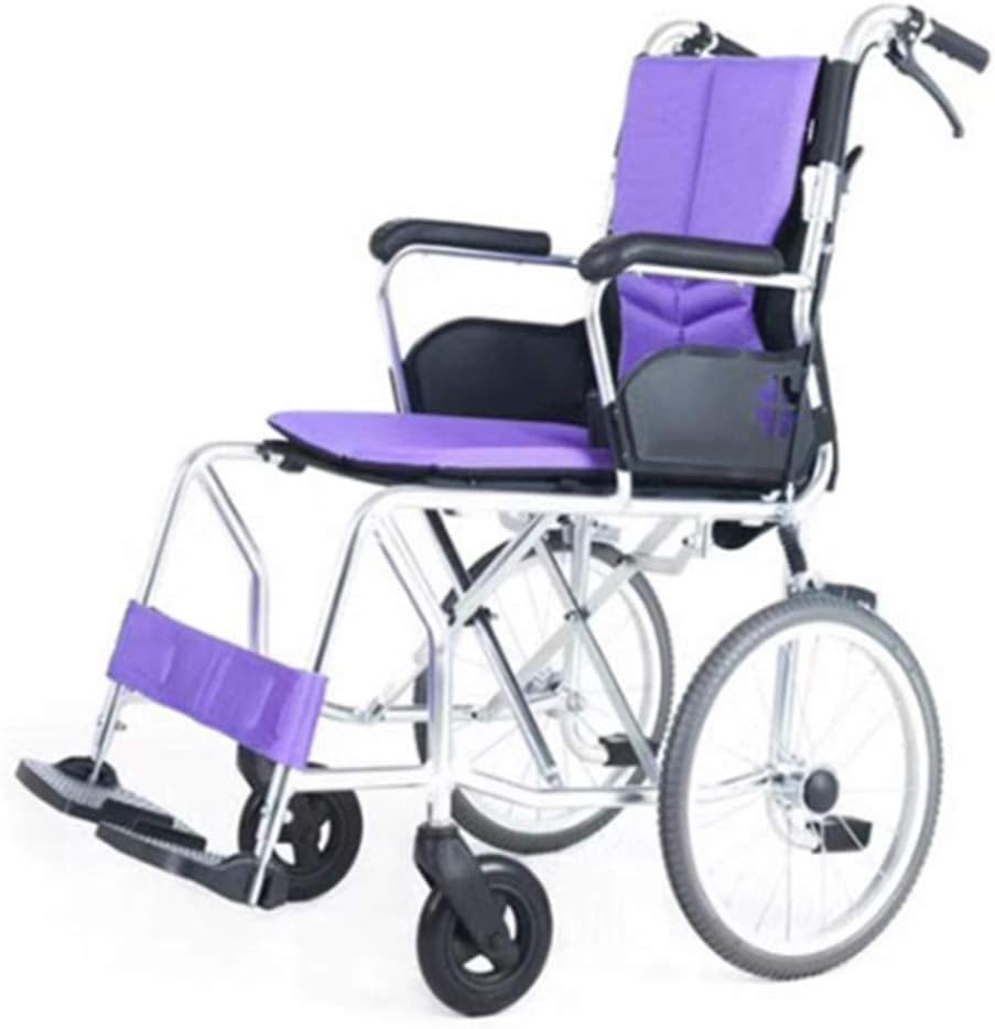 Wheelchair,Lightweight Folding Wheelchair Driving,Elderly Wheelchair Portable Aluminum Alloy Ultralight Scooter Trolley,Portable