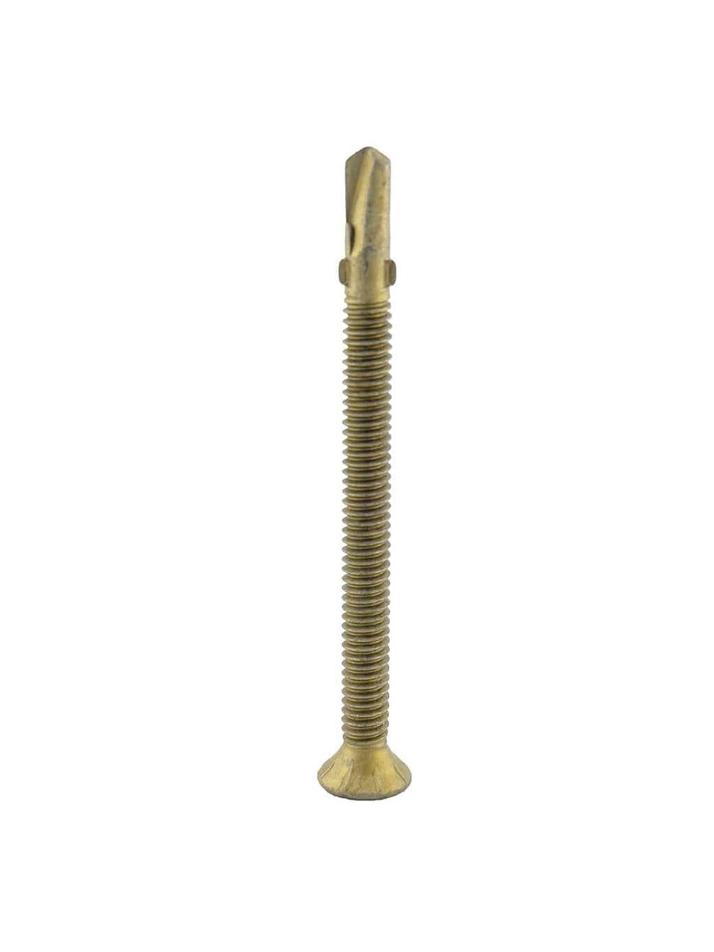 #14 x 3-1/4' Premium Screws, Rust Resistant, Branze Flat Torx Star Drive Head Exterior Coated Self-Drilling Wood to Metal Dura-Screws (1 CASE, 1000 PCS)