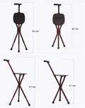 Walking Stick Walkers for seniors Rollator Walker, Crutches Adjustable Walking Crutches Disability Aid Folding Seat Adjustable Portable Walking Stick Mobility Aid rollator walker, Durable Mobilit