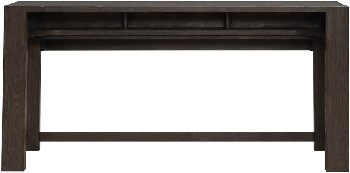 Liberty Furniture Lennox Hill Living Room Console Bar Table with Charging Station - Bark
