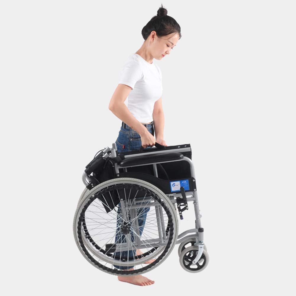 Wheelchair,Wheelchair Driving, Thick Steel Tube Ultra Light Portable Folding Wheelchair Trolley Old Scooter,Portable