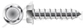 (1000 pcs) #14 X 3/4', Self-Tapping Sheet Metal Screws, Type A, Hex Indented Washer Head, Stainless Steel
