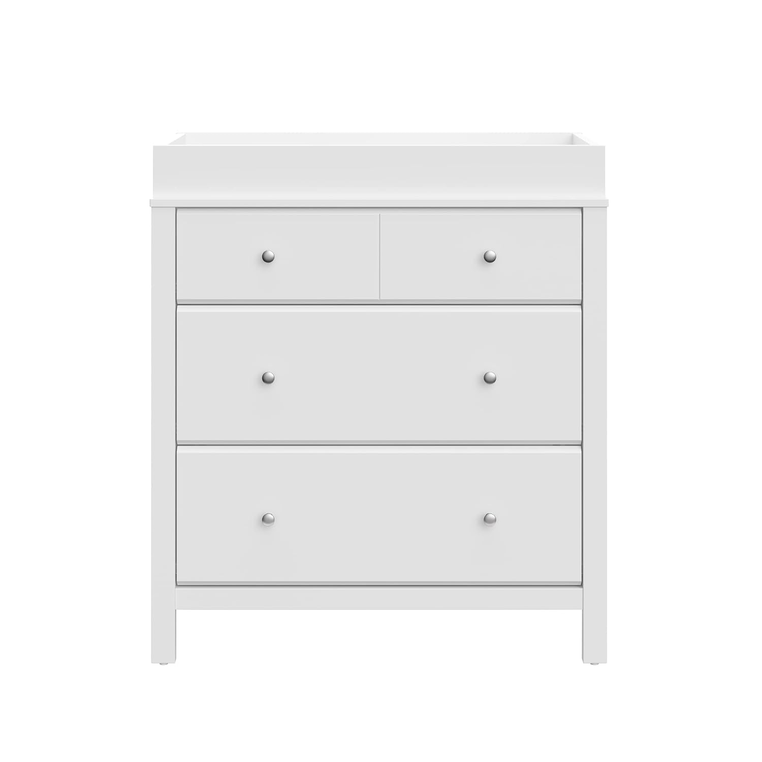 Storkcraft Horizon 3 Drawer Chest with Changing Topper (White) – GREENGUARD Gold Certified, Includes Removable Changing Table Topper, Chest of Drawers for Nursery & Kids Bedroom