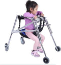 Folding Walker Walking Frame Adjustable Height Walker for Kids Cerebral Palsy Disability Rehabilitation Auxiliary Walking Frame (Size : Large)