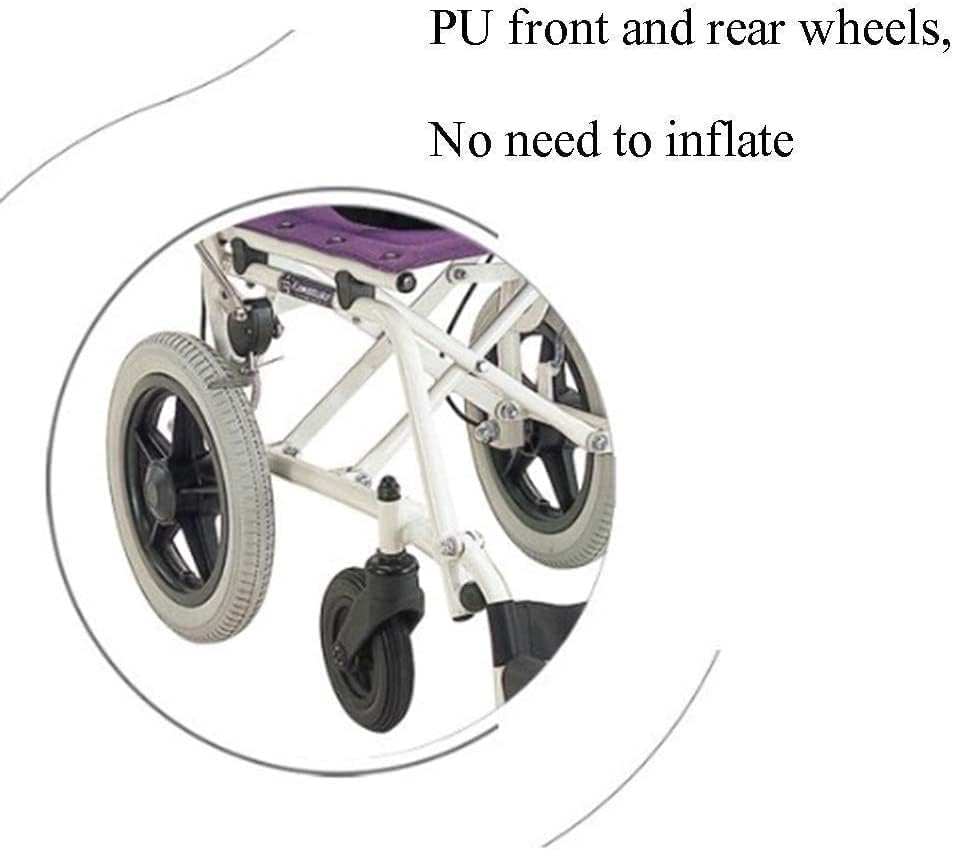 Wheelchair,Lightweight Wheelchair Driving Adult Supplies, Aluminum Alloy Folding Portable Travel Aircraft Elderly Disabled Scooter,Portable