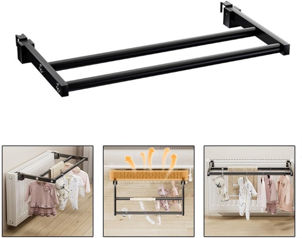 Floor-Standing Solid Wood Rotating Coat Rack，Brushed Stainless Steel 30cm Wall-Mounted Towel Rail Holder - Stylish Towel Bar for Bathroom & Kitchen, Durable Cloth Hanger, Space-Saving Design