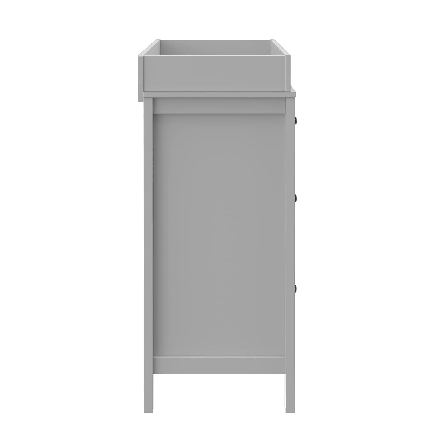 Storkcraft Horizon 3 Drawer Chest with Changing Topper (Pebble Gray) – GREENGUARD Gold Certified, Includes Removable Changing Table Topper, Chest of Drawers for Nursery & Kids Bedroom
