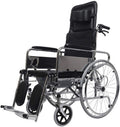 Wheelchair Aluminum Alloy Mobile Toilet, Fold Light with Toilet High Back Elderly/Disabled Trolley Scooter,Portable