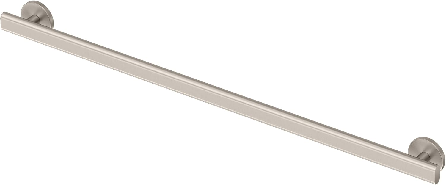 Gatco 674SN Nouveau Grab Bar, 36 Inch ADA Compliant Bathroom Safety Grab Handle for Shower & Bathtub, Stainless Steel, Satin Nickel