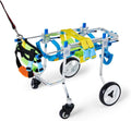 Small Four-Wheeled Dog Wheelchair, Pet Wheelchair, Dog Disability Training Wheelchair, Scooter Four-Wheeled Dog Cart, Does Not Affect Defecation, Light Weight,Xs