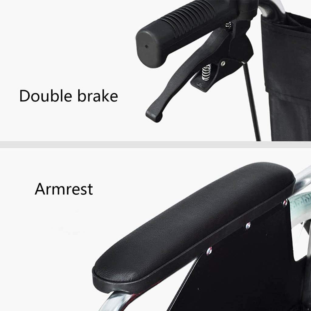 Wheelchair Aluminum Alloy Wheelchair,Folding Portable Multi-Purpose Wheelchairs,Propelled Wheelchair,Elderly Mobility Scooters Trolley