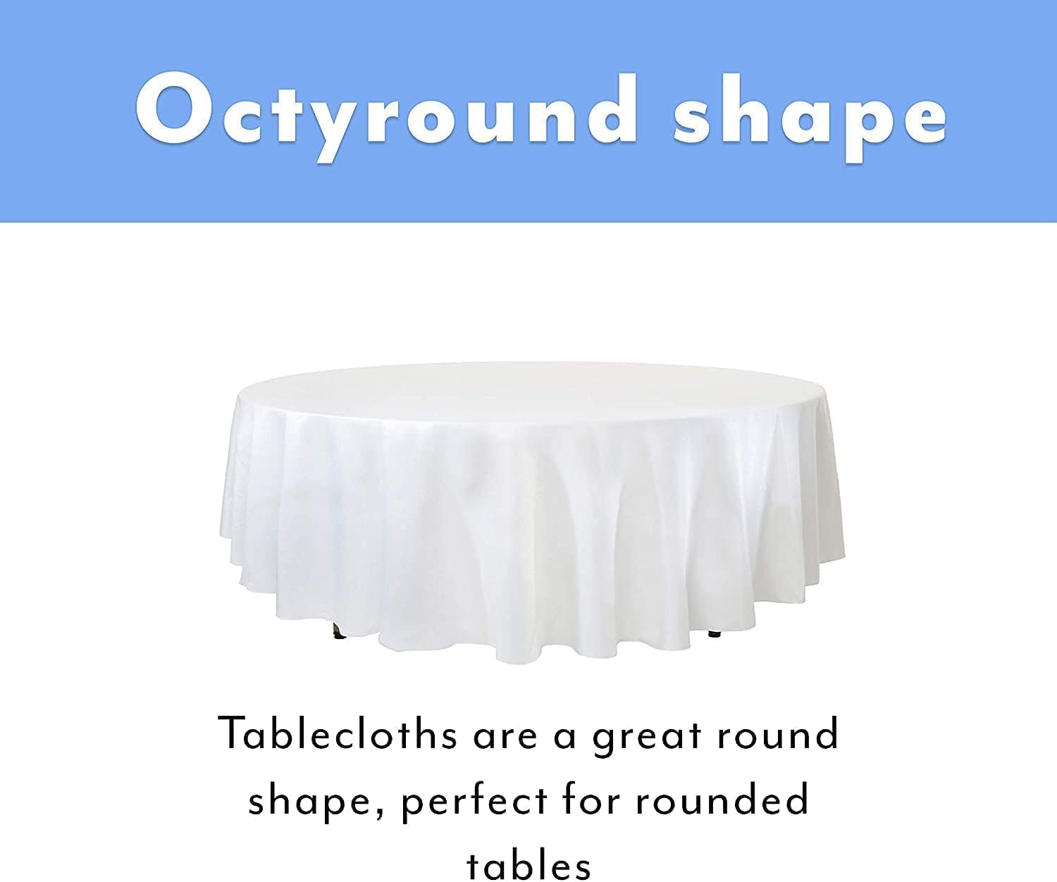 Upper Midland Products 82' Round Paper Tablecloths with Plastic Backing - 24-Pack, Elegant, All-Season, Great for Weddings and Formal Events